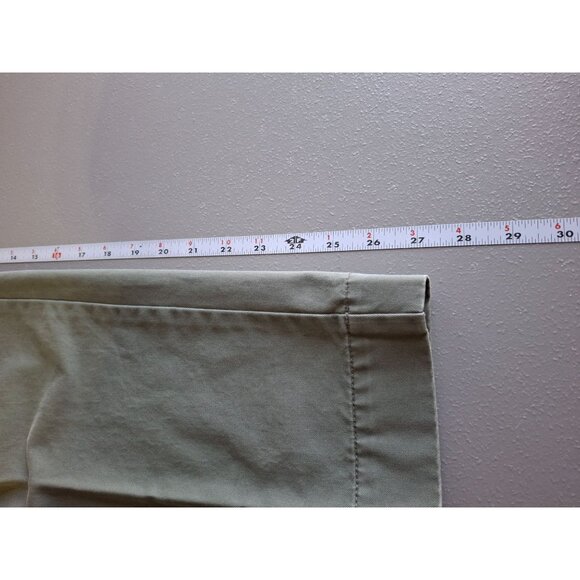 Vintage Izod Mens Chino Pants 36W 29L Olive Relaxed Straight Leg Preppy Office - Picture 6 of 7